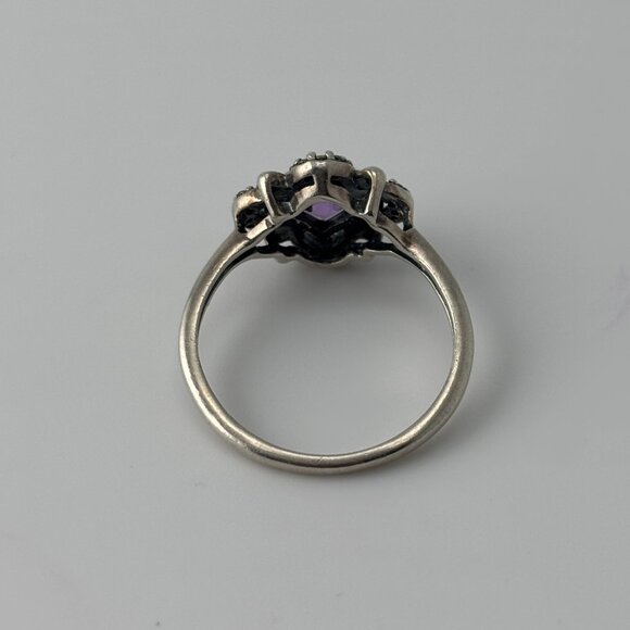 Vintage Avon 925 Silver Genuine Amethyst Ring - Picture 3 of 11